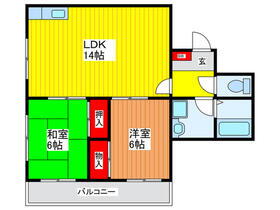 富士朝日町マンション 2階 2LDK 賃貸物件詳細