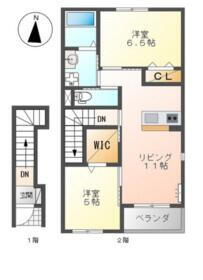 埼玉県久喜市西大輪２ 東鷲宮駅 2LDK アパート 賃貸物件詳細
