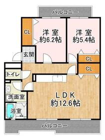 井吹東シティコート 2階 2LDK 賃貸物件詳細