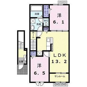 福井県越前市文京２ 北府駅 2LDK アパート 賃貸物件詳細