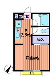 ローズヴィラ国立Ａ棟 2階 1K 賃貸物件詳細
