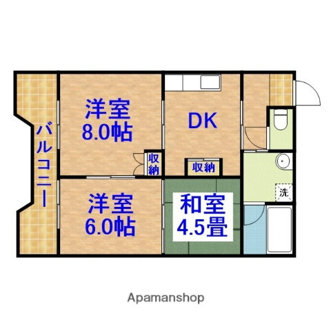 ロータリーパレス辰巳台 5階 3DK 賃貸物件詳細