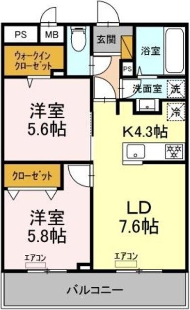 ＡＧＲＥＶＥ 3階 2LDK 賃貸物件詳細