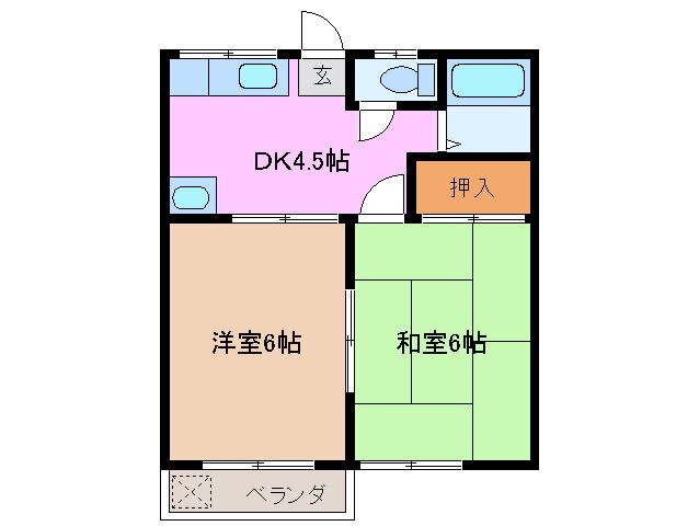 三重県松阪市中央町 松阪駅 2DK アパート 賃貸物件詳細