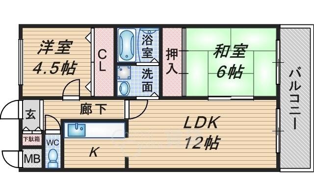 大阪府豊中市浜１ 服部天神駅 2LDK マンション 賃貸物件詳細