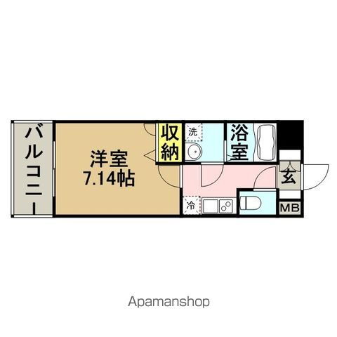 福岡県福岡市博多区神屋町 呉服町駅 1K マンション 賃貸物件詳細