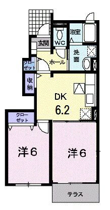 佐賀県鳥栖市萱方町 鳥栖駅 2DK アパート 賃貸物件詳細