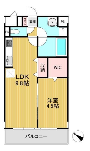 京都府長岡京市奥海印寺竹ノ下 長岡天神駅 1LDK マンション 賃貸物件詳細