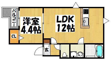 福岡県福岡市中央区警固１ 薬院大通駅 1LDK アパート 賃貸物件詳細