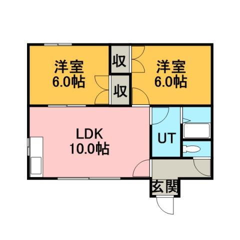 北海道石狩市花川南三条１ 麻生駅 2LDK アパート 賃貸物件詳細
