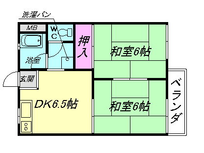 兵庫県川西市鼓が滝２ 鼓滝駅 2DK アパート 賃貸物件詳細