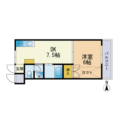 福岡県福岡市西区今宿２ 今宿駅 1DK アパート 賃貸物件詳細