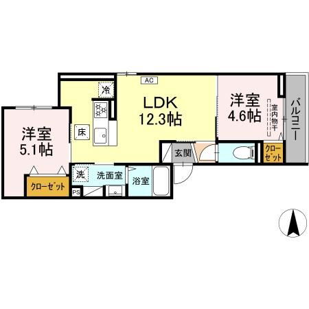 神奈川県茅ヶ崎市東海岸北２ 茅ケ崎駅 2LDK アパート 賃貸物件詳細