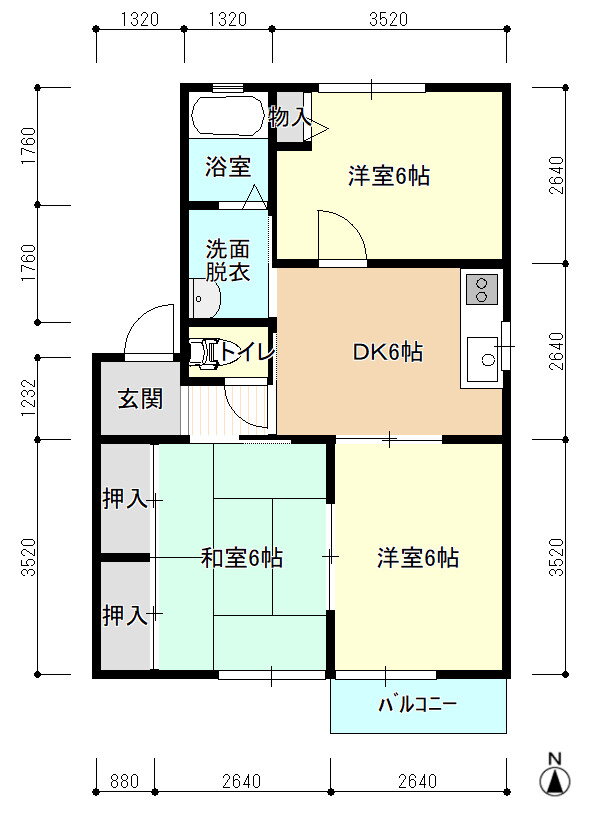 シャルマンハイツ 2階 3DK 賃貸物件詳細