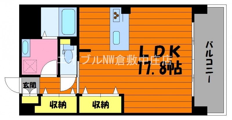 岡山県倉敷市稲荷町 倉敷駅 ワンルーム マンション 賃貸物件詳細