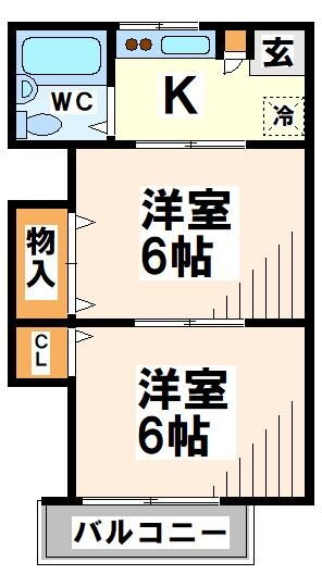 東京都府中市是政２ 東府中駅 2K アパート 賃貸物件詳細