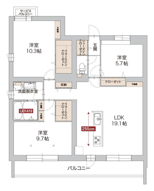 神奈川県川崎市中原区井田１ 元住吉駅 3LDK マンション 賃貸物件詳細