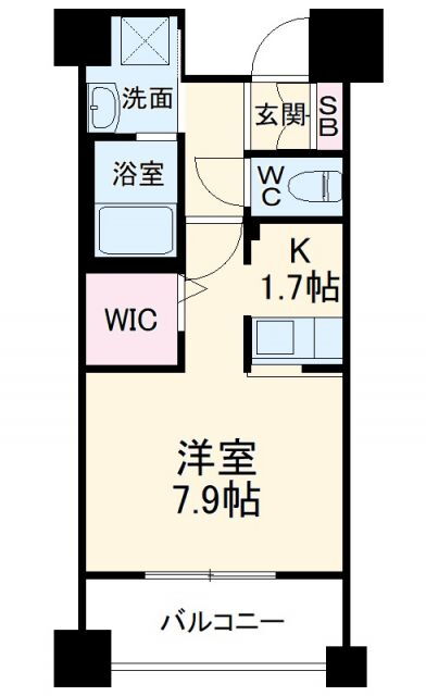 エンクレスト呉服町 6階 1K 賃貸物件詳細