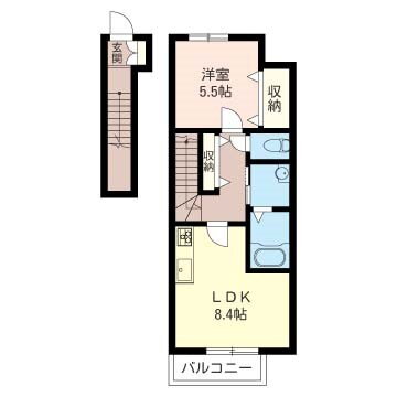 プリムローズ 2階 1LDK 賃貸物件詳細