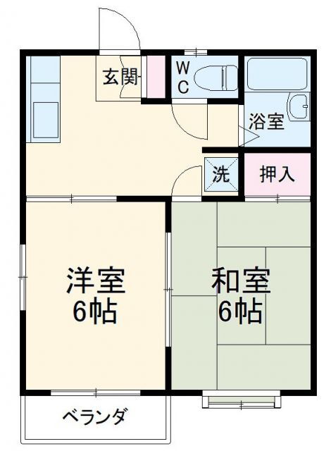 ハイツ五十嵐 2階 2K 賃貸物件詳細