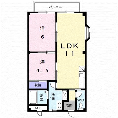 熊本県熊本市東区長嶺南３ 熊本駅 2LDK アパート 賃貸物件詳細