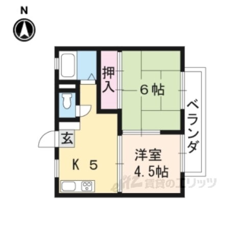 京都府京都市山科区御陵大津畑町 山科駅 2DK アパート 賃貸物件詳細
