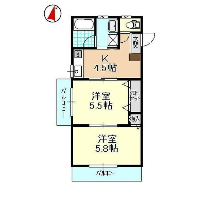 静岡県磐田市富士見町１ 2K マンション 賃貸物件詳細