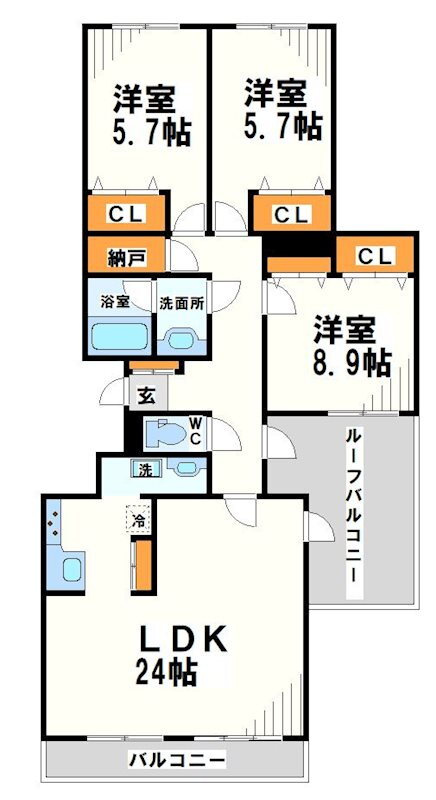 東京都狛江市中和泉４ 狛江駅 3LDK マンション 賃貸物件詳細