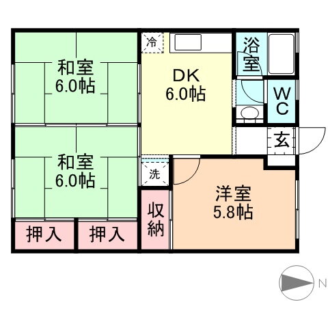 富山県富山市大泉本町２ 大泉駅 3DK アパート 賃貸物件詳細