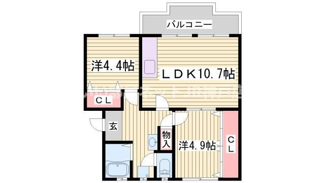 兵庫県神戸市北区泉台７ 西鈴蘭台駅 2LDK マンション 賃貸物件詳細