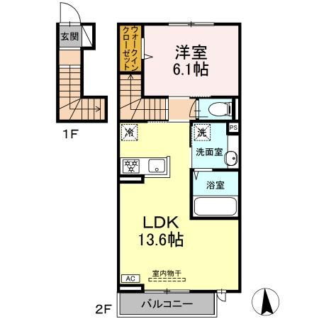 フォルビート 2階 1LDK 賃貸物件詳細