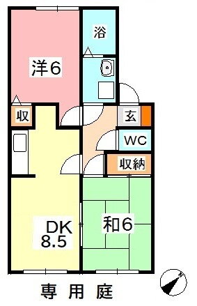 キャトルメゾン　Ｆ 1階 2DK 賃貸物件詳細