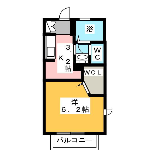 Ｌｅ　ｃｉｅｌ 2階 1K 賃貸物件詳細