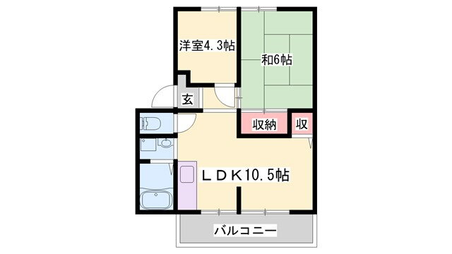 兵庫県加古川市加古川町粟津 加古川駅 2LDK アパート 賃貸物件詳細