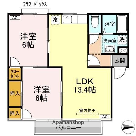 鳥取県米子市皆生新田２ 東山公園駅 2LDK アパート 賃貸物件詳細