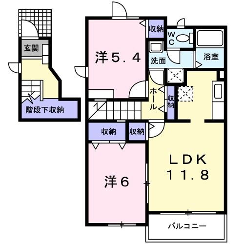 アバンツァート：Ｔ 2階 2LDK 賃貸物件詳細