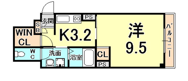 兵庫県西宮市里中町１ 鳴尾・武庫川女子大前駅 1K マンション 賃貸物件詳細