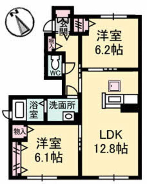 岡山県倉敷市茶屋町 茶屋町駅 2LDK アパート 賃貸物件詳細