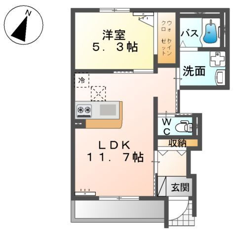 群馬県高崎市棟高町 高崎駅 1LDK アパート 賃貸物件詳細