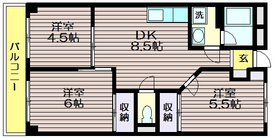 大竹ビル 2階 3DK 賃貸物件詳細