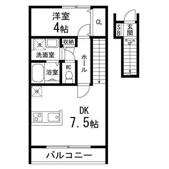 ｌｉｖｅＩＩＩＢ棟 2階 1DK 賃貸物件詳細