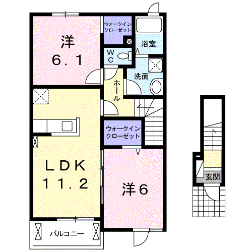 サザンクロス 2階 2LDK 賃貸物件詳細