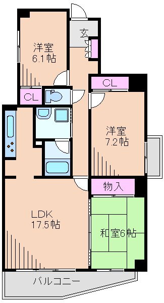 神奈川県横浜市港北区大倉山６ 大倉山駅 3LDK マンション 賃貸物件詳細