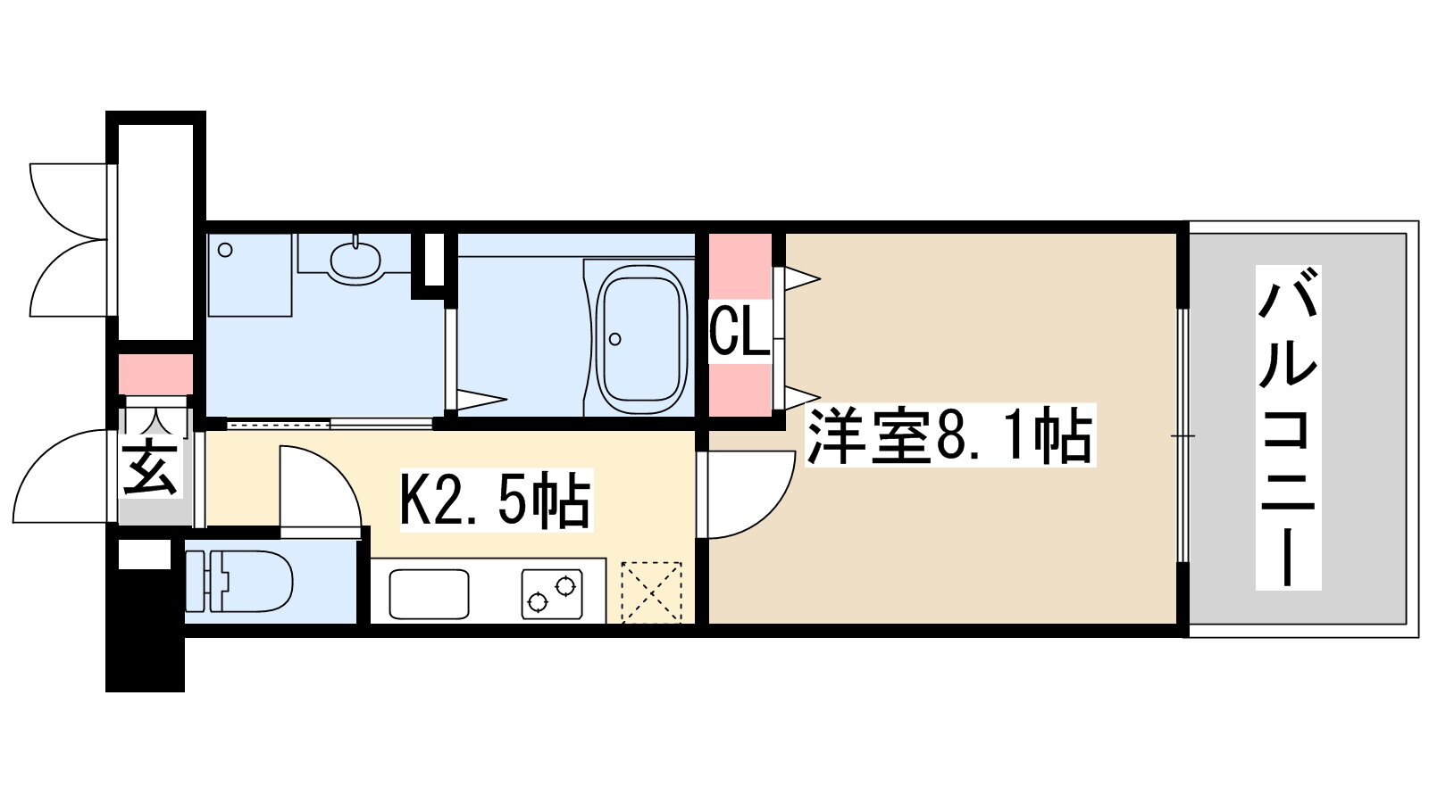 兵庫県神戸市中央区熊内町７ 三ノ宮駅 1K マンション 賃貸物件詳細