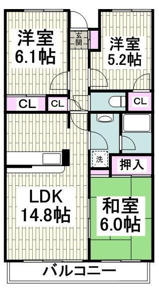 ディアパーク杉田南 1階 3LDK 賃貸物件詳細