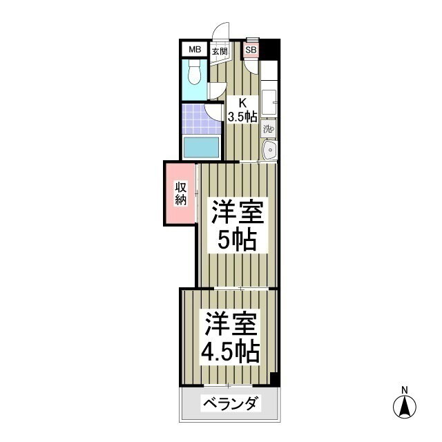 群馬県前橋市下小出町２ 中央前橋駅 2K マンション 賃貸物件詳細