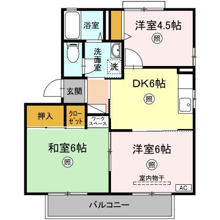 福島県福島市北中央３ 笹木野駅 3DK アパート 賃貸物件詳細