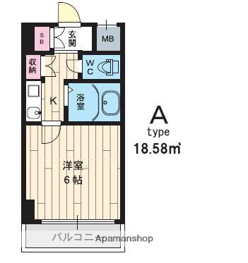 ラ・レジダンス・ド・江坂 6階 1K 賃貸物件詳細