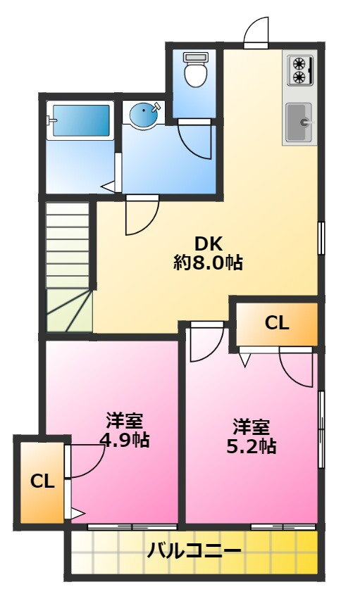 神奈川県川崎市高津区子母口 元住吉駅 2DK アパート 賃貸物件詳細