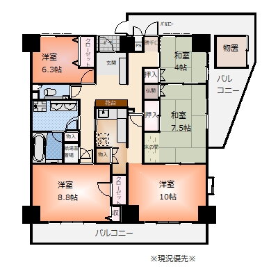 長野県長野市篠ノ井布施高田 篠ノ井駅 4LDK マンション 賃貸物件詳細